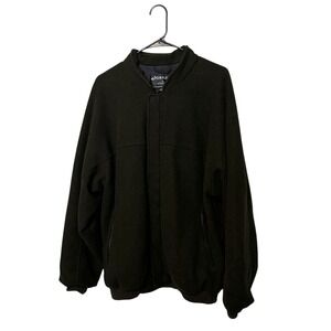 Footjoy Jacket Mens Large Green Dryjoys Fleece Full Zip Golf Coat Lined FJ